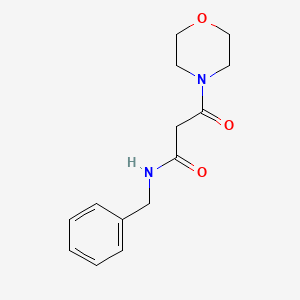 molecular formula C14H18N2O3 B6636429 N-benzyl-3-morpholin-4-yl-3-oxopropanamide 