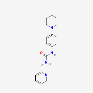 molecular formula C19H24N4O B6636443 1-[4-(4-Methylpiperidin-1-yl)phenyl]-3-(pyridin-2-ylmethyl)urea 