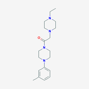 molecular formula C19H30N4O B6636475 2-(4-Ethylpiperazin-1-yl)-1-[4-(3-methylphenyl)piperazin-1-yl]ethanone 