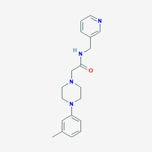 molecular formula C19H24N4O B6636479 2-[4-(3-methylphenyl)piperazin-1-yl]-N-(pyridin-3-ylmethyl)acetamide 