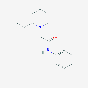 molecular formula C16H24N2O B6636509 2-(2-ethylpiperidin-1-yl)-N-(3-methylphenyl)acetamide 