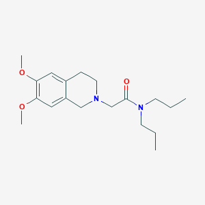 molecular formula C19H30N2O3 B6636516 2-(6,7-dimethoxy-3,4-dihydro-1H-isoquinolin-2-yl)-N,N-dipropylacetamide 