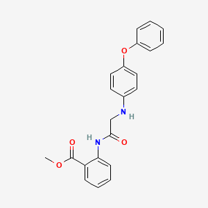 molecular formula C22H20N2O4 B6636538 Methyl 2-[[2-(4-phenoxyanilino)acetyl]amino]benzoate 