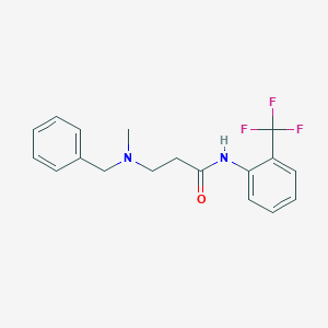 molecular formula C18H19F3N2O B6636540 3-[benzyl(methyl)amino]-N-[2-(trifluoromethyl)phenyl]propanamide 