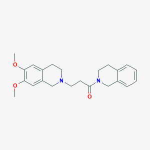 molecular formula C23H28N2O3 B6636549 1-(3,4-dihydro-1H-isoquinolin-2-yl)-3-(6,7-dimethoxy-3,4-dihydro-1H-isoquinolin-2-yl)propan-1-one 