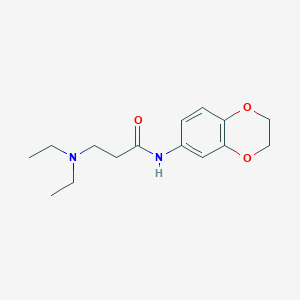 molecular formula C15H22N2O3 B6636557 3-(diethylamino)-N-(2,3-dihydro-1,4-benzodioxin-6-yl)propanamide 