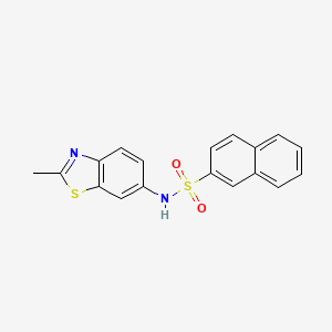 molecular formula C18H14N2O2S2 B6636572 N-(2-methyl-1,3-benzothiazol-6-yl)naphthalene-2-sulfonamide 