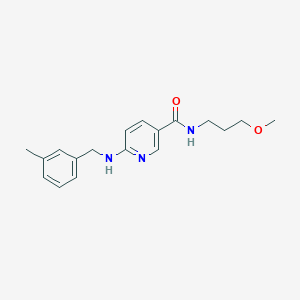 molecular formula C18H23N3O2 B6636595 N-(3-methoxypropyl)-6-[(3-methylphenyl)methylamino]pyridine-3-carboxamide 