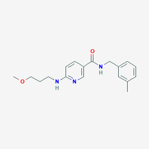 6-(3-methoxypropylamino)-N-[(3-methylphenyl)methyl]pyridine-3-carboxamide