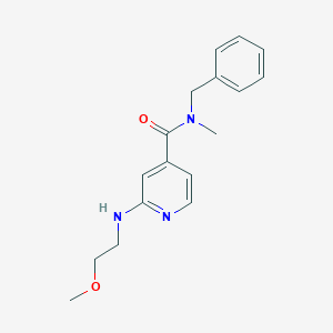 molecular formula C17H21N3O2 B6636607 N-benzyl-2-(2-methoxyethylamino)-N-methylpyridine-4-carboxamide 