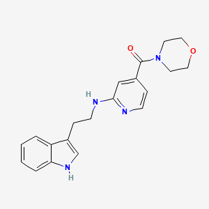 molecular formula C20H22N4O2 B6636620 [2-[2-(1H-indol-3-yl)ethylamino]pyridin-4-yl]-morpholin-4-ylmethanone 