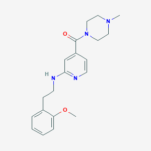 molecular formula C20H26N4O2 B6636626 [2-[2-(2-Methoxyphenyl)ethylamino]pyridin-4-yl]-(4-methylpiperazin-1-yl)methanone 