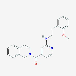 molecular formula C24H25N3O2 B6636649 3,4-dihydro-1H-isoquinolin-2-yl-[2-[2-(2-methoxyphenyl)ethylamino]pyridin-4-yl]methanone 