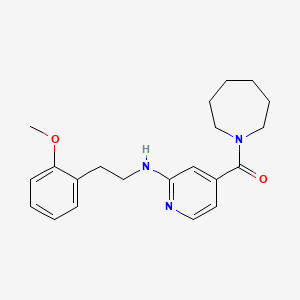 molecular formula C21H27N3O2 B6636650 Azepan-1-yl-[2-[2-(2-methoxyphenyl)ethylamino]pyridin-4-yl]methanone 