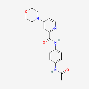 molecular formula C18H20N4O3 B6636675 N-(4-acetamidophenyl)-4-morpholin-4-ylpyridine-2-carboxamide 