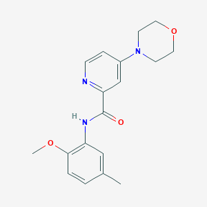 molecular formula C18H21N3O3 B6636681 N-(2-methoxy-5-methylphenyl)-4-morpholin-4-ylpyridine-2-carboxamide 