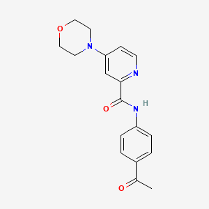 molecular formula C18H19N3O3 B6636684 N-(4-acetylphenyl)-4-morpholin-4-ylpyridine-2-carboxamide 
