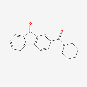 molecular formula C19H17NO2 B6636692 2-(Piperidine-1-carbonyl)-fluoren-9-one 