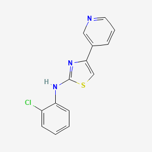 molecular formula C14H10ClN3S B6636693 N-(2-chlorophenyl)-4-pyridin-3-yl-1,3-thiazol-2-amine 