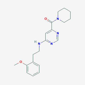 molecular formula C19H24N4O2 B6636721 [6-[2-(2-Methoxyphenyl)ethylamino]pyrimidin-4-yl]-piperidin-1-ylmethanone 
