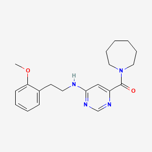 molecular formula C20H26N4O2 B6636722 Azepan-1-yl-[6-[2-(2-methoxyphenyl)ethylamino]pyrimidin-4-yl]methanone 