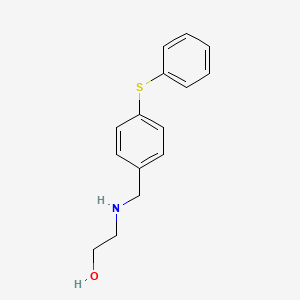 molecular formula C15H17NOS B6636734 2-[(4-Phenylsulfanylphenyl)methylamino]ethanol 