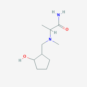molecular formula C10H20N2O2 B6636760 2-[(2-Hydroxycyclopentyl)methyl-methylamino]propanamide 