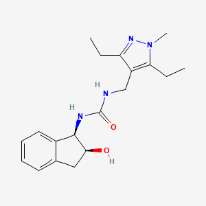 1-[(3,5-diethyl-1-methylpyrazol-4-yl)methyl]-3-[(1R,2S)-2-hydroxy-2,3-dihydro-1H-inden-1-yl]urea