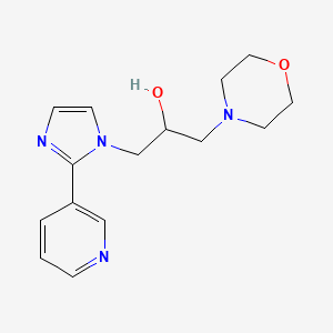molecular formula C15H20N4O2 B6636792 1-Morpholin-4-yl-3-(2-pyridin-3-ylimidazol-1-yl)propan-2-ol 
