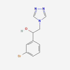 molecular formula C10H10BrN3O B6636803 1-(3-Bromophenyl)-2-(1,2,4-triazol-4-yl)ethanol 