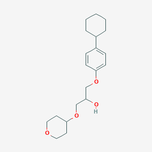molecular formula C20H30O4 B6636813 1-(4-Cyclohexylphenoxy)-3-(oxan-4-yloxy)propan-2-ol 