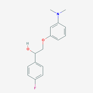 molecular formula C16H18FNO2 B6636817 2-[3-(Dimethylamino)phenoxy]-1-(4-fluorophenyl)ethanol 