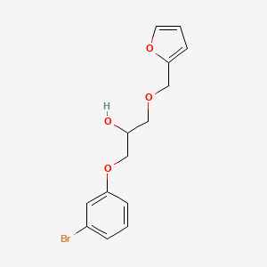 molecular formula C14H15BrO4 B6636826 1-(3-Bromophenoxy)-3-(furan-2-ylmethoxy)propan-2-ol 