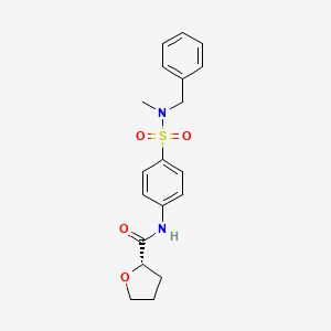 molecular formula C19H22N2O4S B6636830 (2S)-N-[4-[benzyl(methyl)sulfamoyl]phenyl]oxolane-2-carboxamide 