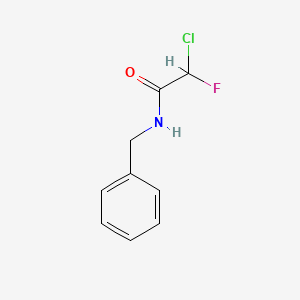 molecular formula C9H9ClFNO B6636880 N-benzyl-2-chloro-2-fluoroacetamide 