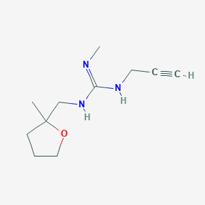 molecular formula C11H19N3O B6636884 2-Methyl-1-[(2-methyloxolan-2-yl)methyl]-3-prop-2-ynylguanidine 