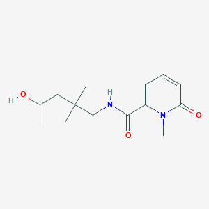 molecular formula C14H22N2O3 B6636892 N-(4-hydroxy-2,2-dimethylpentyl)-1-methyl-6-oxopyridine-2-carboxamide 