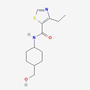 molecular formula C13H20N2O2S B6636897 4-ethyl-N-[4-(hydroxymethyl)cyclohexyl]-1,3-thiazole-5-carboxamide 
