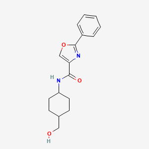molecular formula C17H20N2O3 B6636911 N-[4-(hydroxymethyl)cyclohexyl]-2-phenyl-1,3-oxazole-4-carboxamide 
