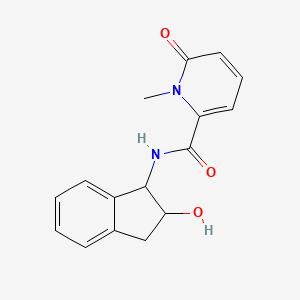 molecular formula C16H16N2O3 B6636933 N-(2-hydroxy-2,3-dihydro-1H-inden-1-yl)-1-methyl-6-oxopyridine-2-carboxamide 