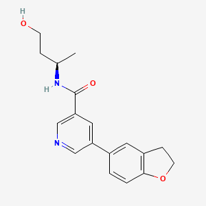 molecular formula C18H20N2O3 B6636941 5-(2,3-dihydro-1-benzofuran-5-yl)-N-[(2R)-4-hydroxybutan-2-yl]pyridine-3-carboxamide 