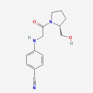 molecular formula C14H17N3O2 B6636995 4-[[2-[(2R)-2-(hydroxymethyl)pyrrolidin-1-yl]-2-oxoethyl]amino]benzonitrile 