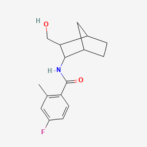 molecular formula C16H20FNO2 B6637152 4-fluoro-N-[3-(hydroxymethyl)-2-bicyclo[2.2.1]heptanyl]-2-methylbenzamide 