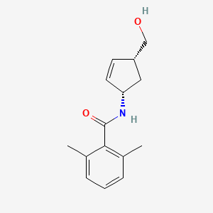 N-[(1S,4R)-4-(hydroxymethyl)cyclopent-2-en-1-yl]-2,6-dimethylbenzamide