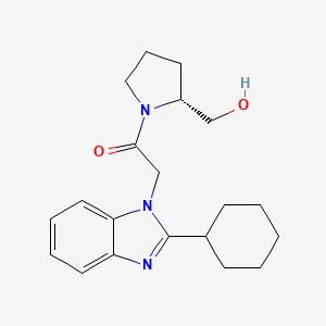 2-(2-cyclohexylbenzimidazol-1-yl)-1-[(2R)-2-(hydroxymethyl)pyrrolidin-1-yl]ethanone