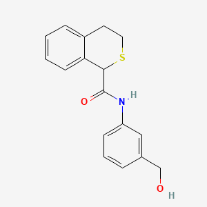 molecular formula C17H17NO2S B6637184 N-[3-(hydroxymethyl)phenyl]-3,4-dihydro-1H-isothiochromene-1-carboxamide 