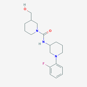 N-[1-(2-fluorophenyl)piperidin-3-yl]-3-(hydroxymethyl)piperidine-1-carboxamide