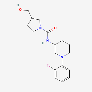 molecular formula C17H24FN3O2 B6637205 N-[1-(2-fluorophenyl)piperidin-3-yl]-3-(hydroxymethyl)pyrrolidine-1-carboxamide 