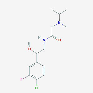 molecular formula C14H20ClFN2O2 B6637217 N-[2-(4-chloro-3-fluorophenyl)-2-hydroxyethyl]-2-[methyl(propan-2-yl)amino]acetamide 