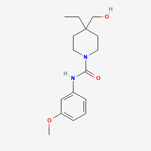 molecular formula C16H24N2O3 B6637221 4-ethyl-4-(hydroxymethyl)-N-(3-methoxyphenyl)piperidine-1-carboxamide 
